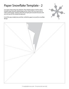 Easy Paper Snowflake Template 2