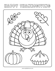 Thanksgiving Turkey Coloring Pages