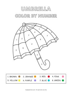 Umbrella Color by Number