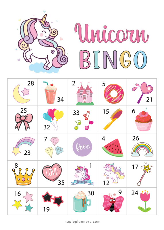 unicorn-bingo-printable