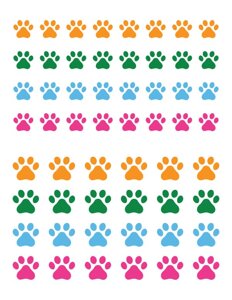 Puppy Paw Print Stickers