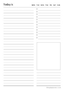 B6 TN Inserts Daily Planner Template