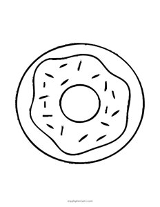 Funny Doughnut Coloring Page