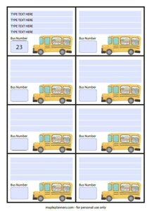 School Bus Name Tags {Editable}