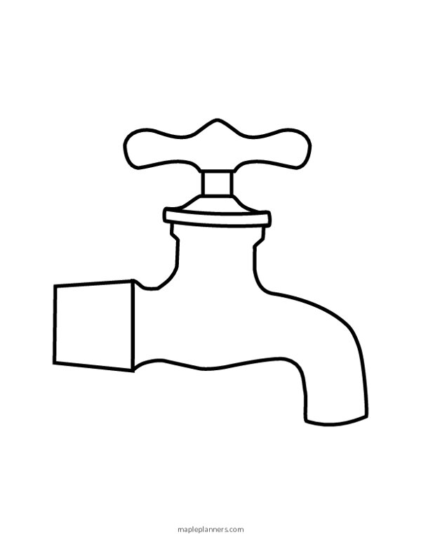 Faucet Coloring Page
