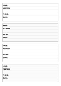 Free Printable Cute Address Book Template - Printable Templates Free