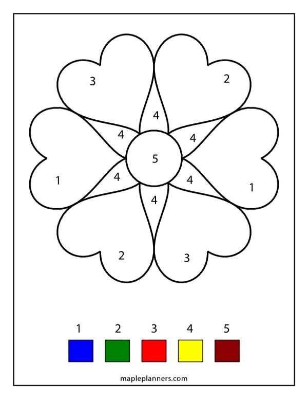 Flower Color by Number