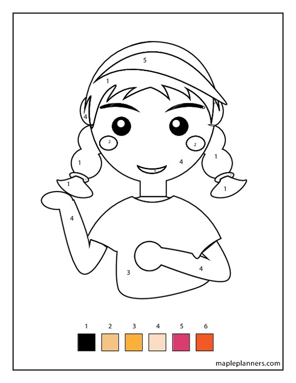 Girl Color by Number