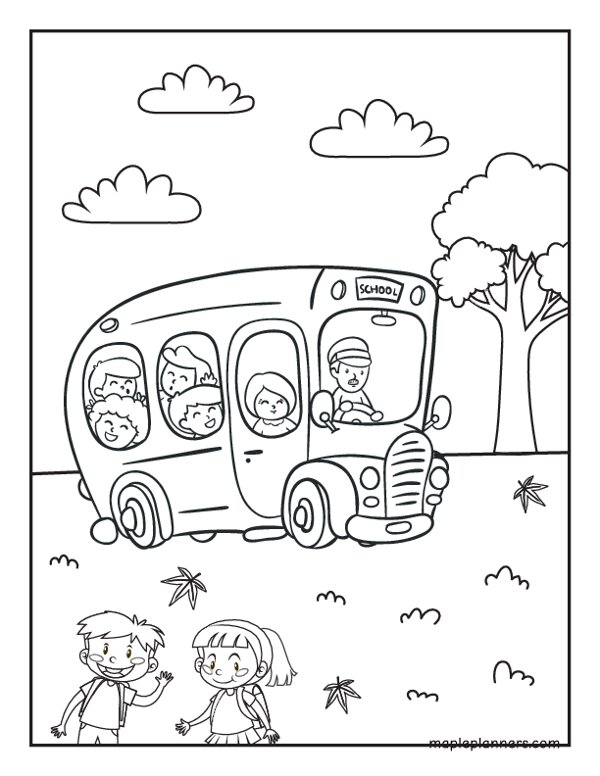 School Bus Coloring Page