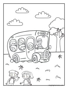 School Bus Coloring Page