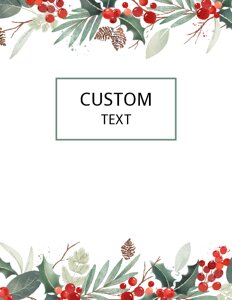 Watercolor Christmas Floral Binder Cover {Editable}