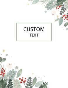 Christmas Leaves Decorations Binder Cover {Editable}