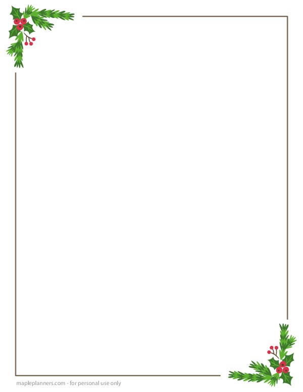 Christmas Decorations Page Border