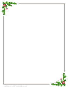 Christmas Decorations Page Border