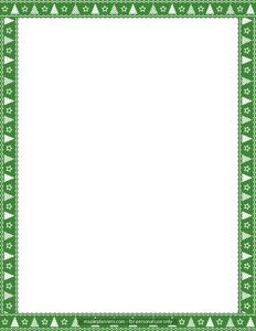 Printable Green Star Page Border