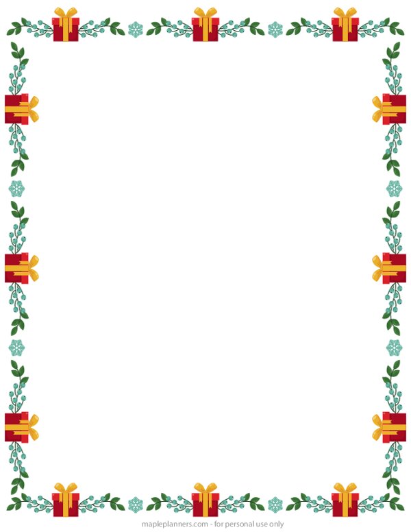 Christmas Gift Boxes Page Border