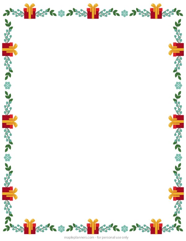 Christmas Gift Boxes Page Border