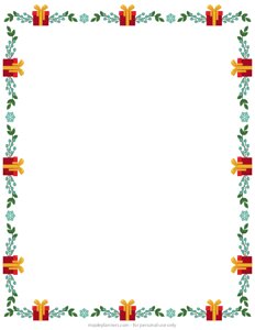 Christmas Gift Boxes Page Border