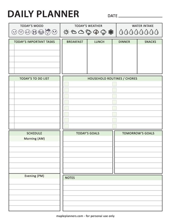 Free Printable ADHD Adult Planner Printable free-printable-adhd-adult-planner-printable