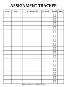 Assignment Tracker