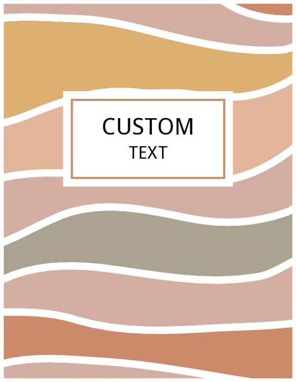 Editable Planner Boho Binder Cover Template