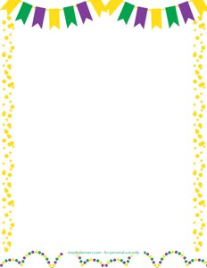 Mardi Gras Carnival Page Border