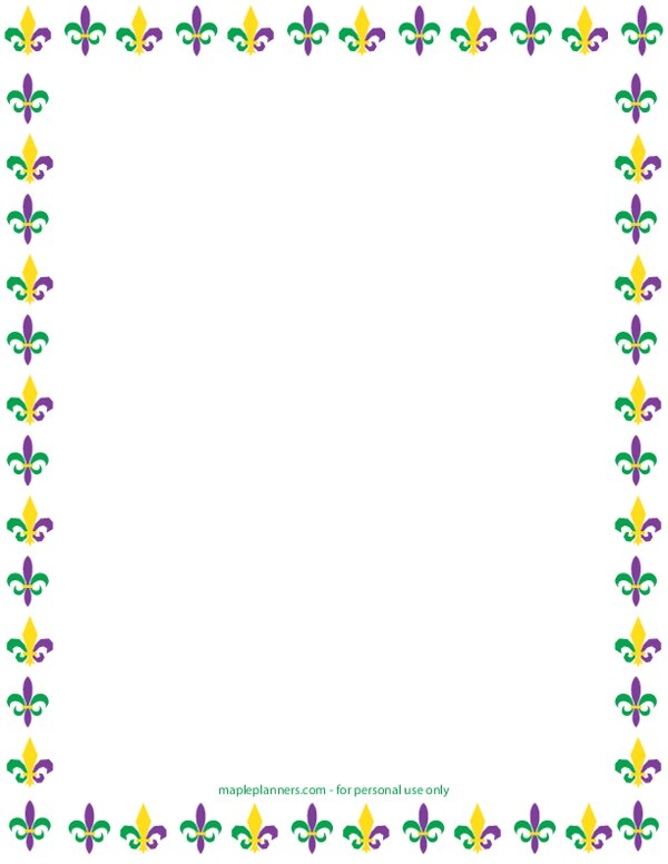 Carnival Mardi Gras Page Border