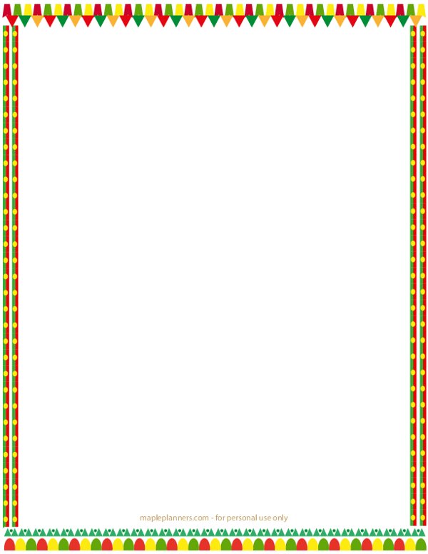 Mexican Decorations Page Border