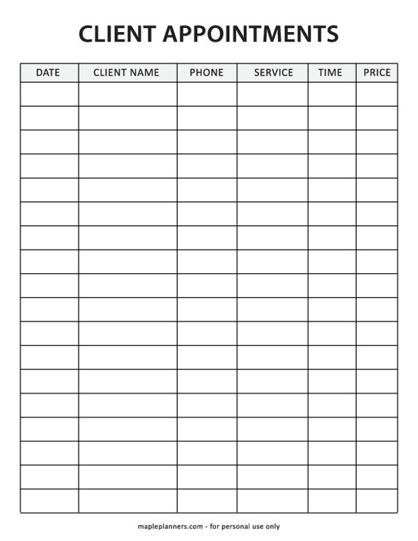 Client Appointment Tracker