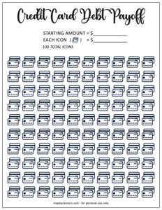 Credit Card Debt Payoff Tracker