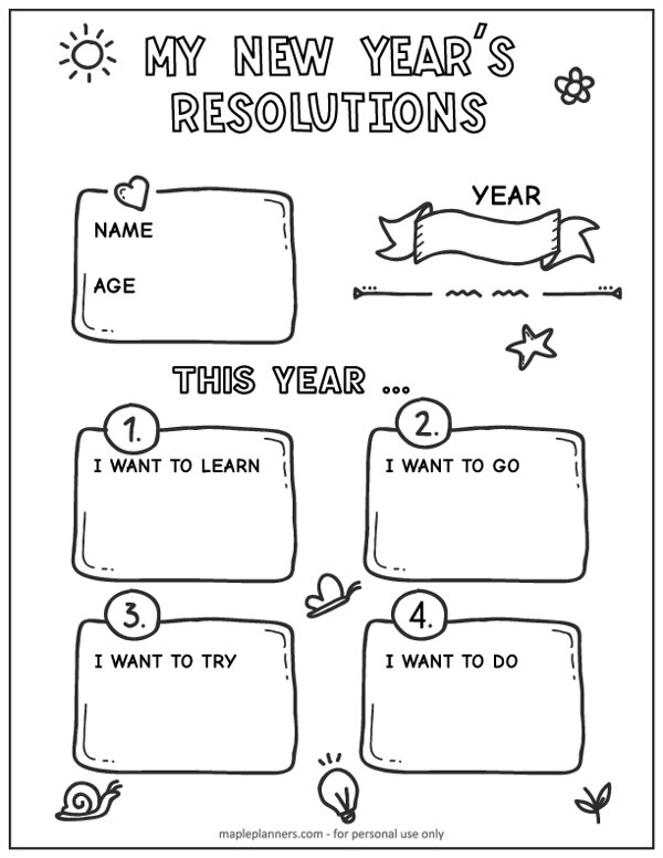 New Years Resolutions