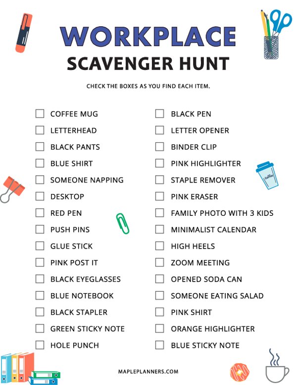 Workplace Scavenger Hunt