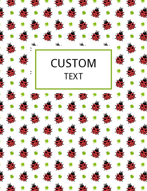 Ladybug Binder Cover {Editable}