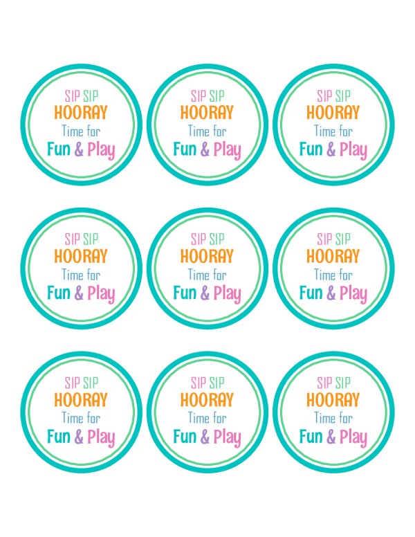 Straw Topper Template