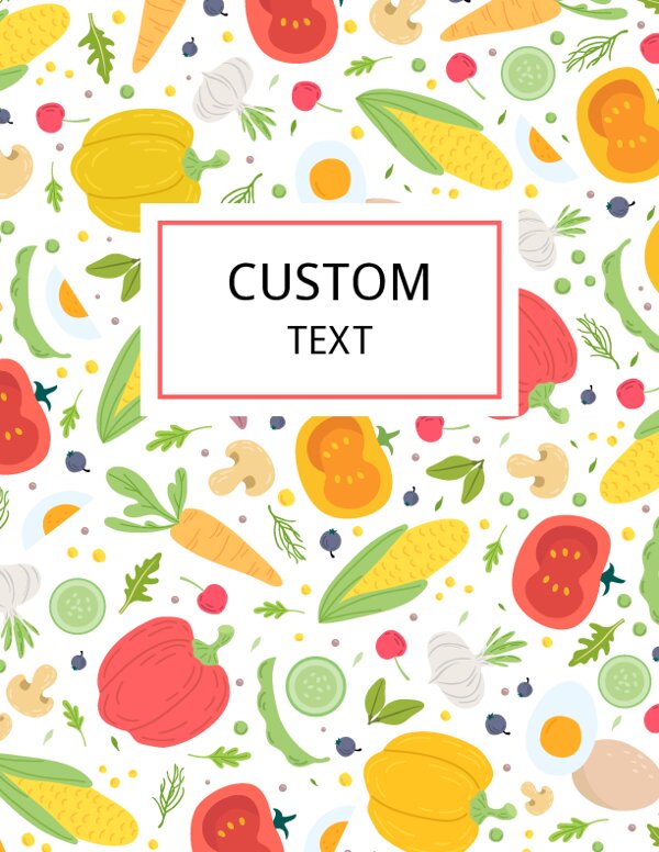 Food Veggies Binder Cover {Editable}