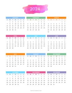 2024 Yearly Calendar