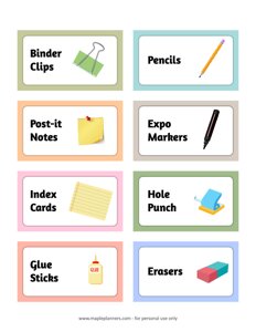 Printable Classroom Labels and Signs
