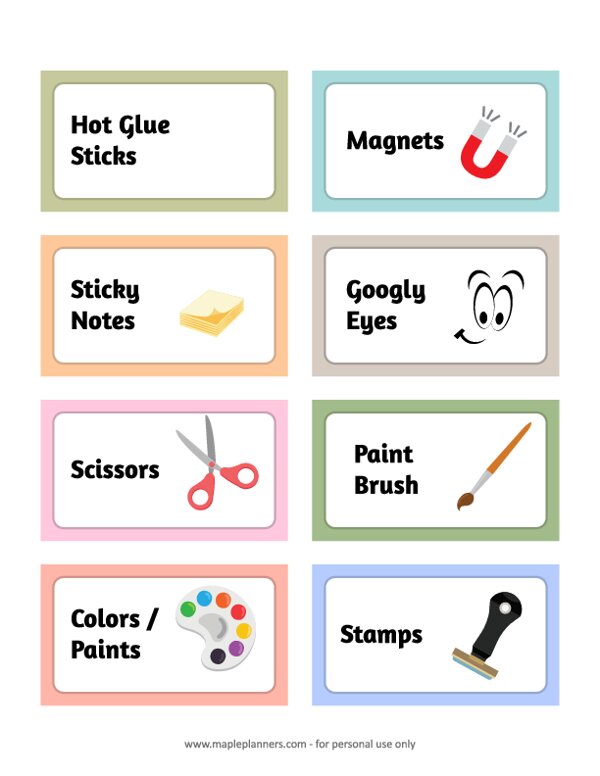 Free Printable Classroom Labels for Preschool
