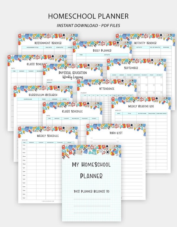 Printable HomeSchool Planner