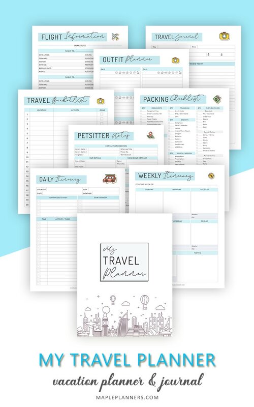 Printable Travel Planner Bundle