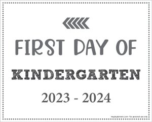 First Day of Kindergarten Sign (Editable)