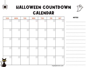 Halloween Countdown Calendar