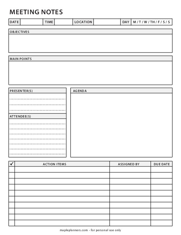 Meeting Notes Template