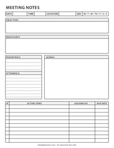 Meeting Notes Template