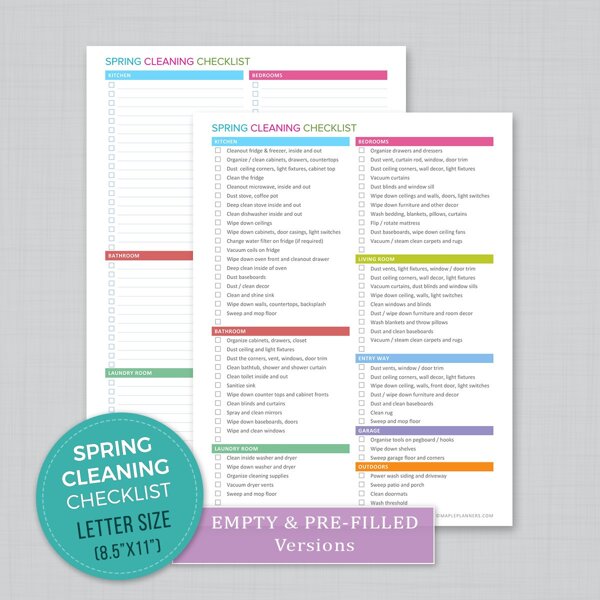 Spring Cleaning Checklist Template