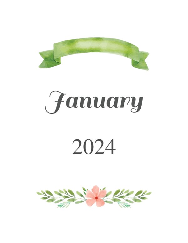 January Monthly Planner Divider {Editable}