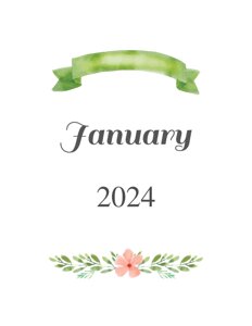 January Monthly Planner Divider {Editable}