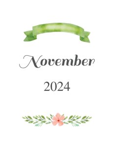 November Monthly Planner Divider {Editable}