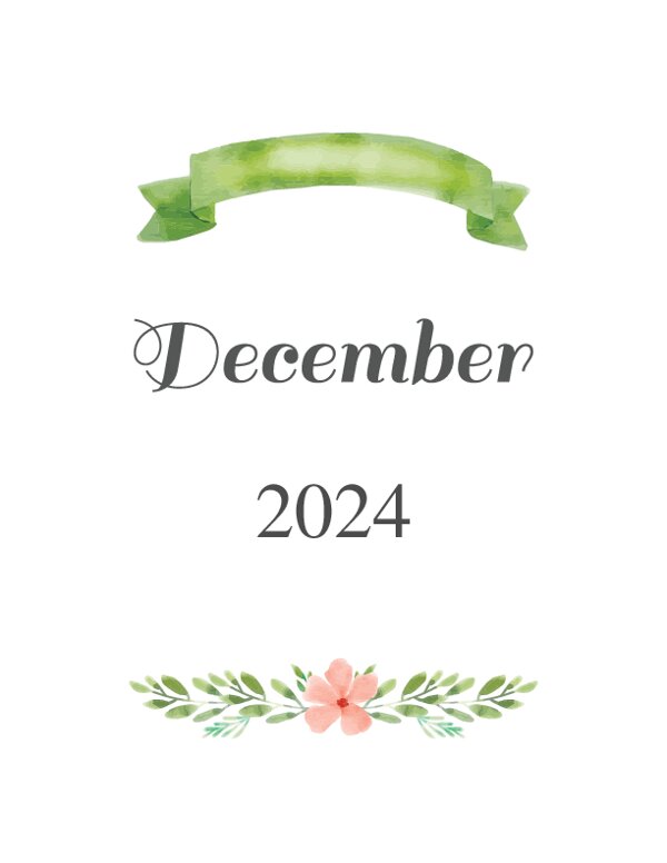 December Monthly Planner Divider {Editable}