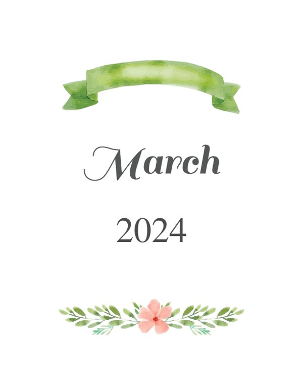 March Monthly Planner Divider {Editable}
